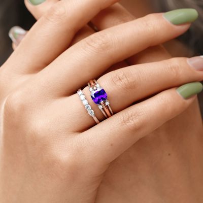 Anillo Apilable Corte Violeta