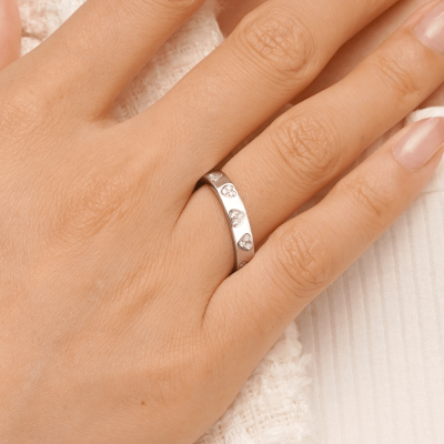 Anillo Corazón de Amor Bicolor