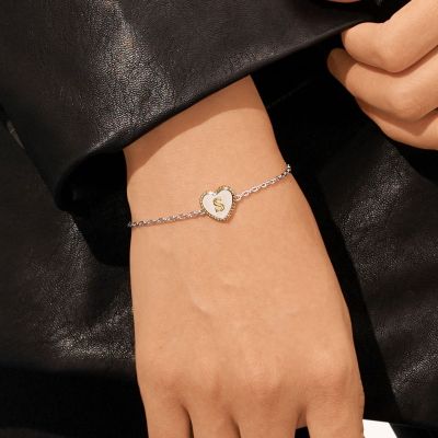 Pulsera Corazón Letra Inicial Personalizada
