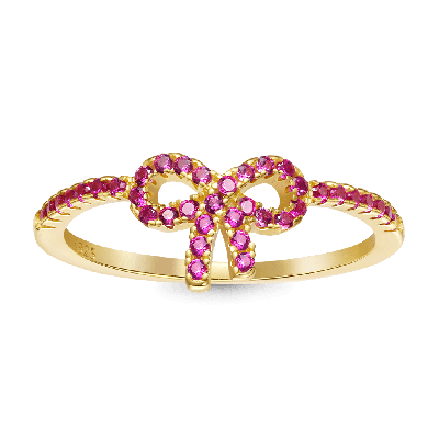 Anillo Lazo Pavé Rosa