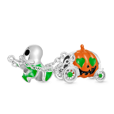 Charm Fantasma Espeluznante Carruaje de Calabaza