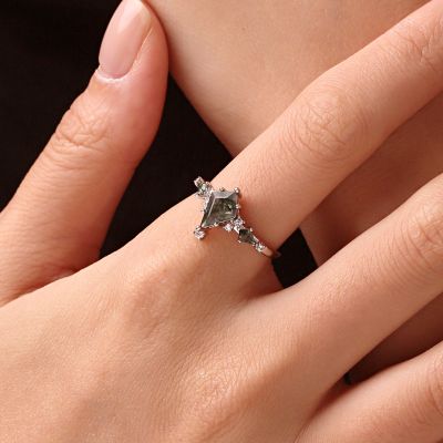 Anillo Cometa Ágata Musgo