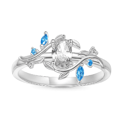 Anillo de Compromiso para Mujer Oval-cut Vine