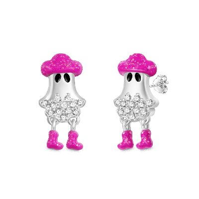 Aretes de Fantasma de Vaquero de Halloween