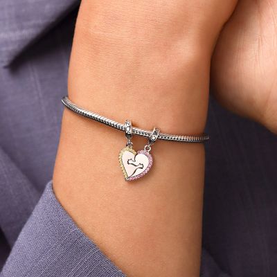Colgante Personalizado Abrazo Corazón Cosido