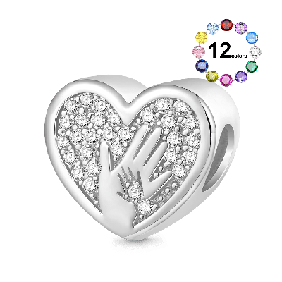 Charm Corazón Palmas de Madre
