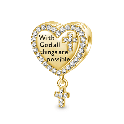 Charm Corazón Devoción chapado en oro de 18k