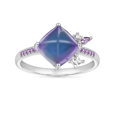 Anillo Torre de Azúcar de Fluorita