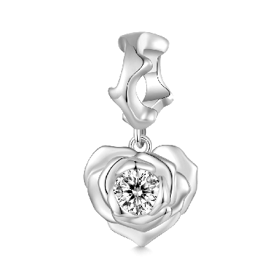 Elegant Rose Heart Pendant