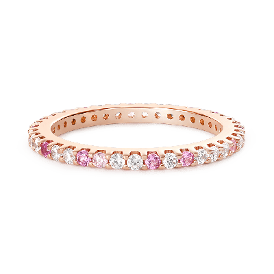 Anillo Gradiente Morganita y Topacio Blanco