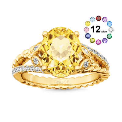 Anillo Vintage de Corte Ovalado y Caña Partida
