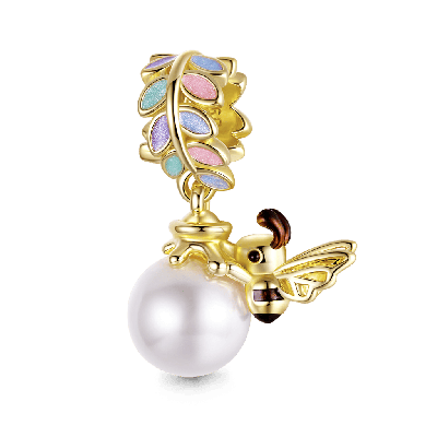 Colgante Abeja con Perla