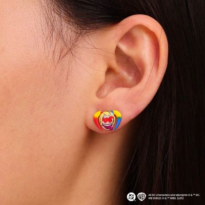 Pendientes de botón de Harley Quinn