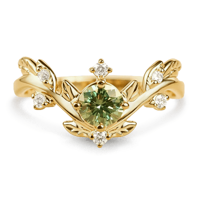 Anillo de corte redondo tipo vid