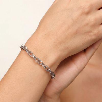 Pulsera de eslabón ovalado pulido