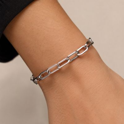 Pulsera alargada de eslabones ovalos