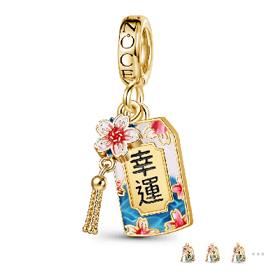 Colgante Flor de Cerezo Ukiyo-e de Oro 18k