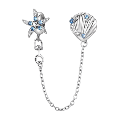 Cadena de Seguridad Estrella de Mar Y Concha