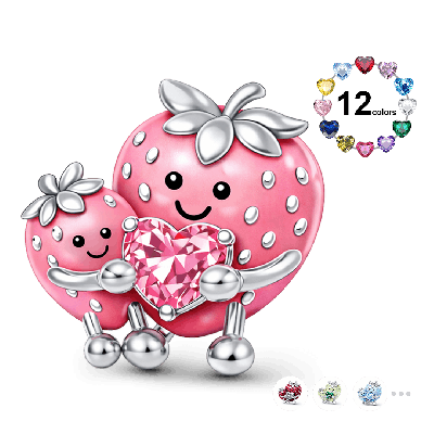 Amuleto de mamá fresa y bebé