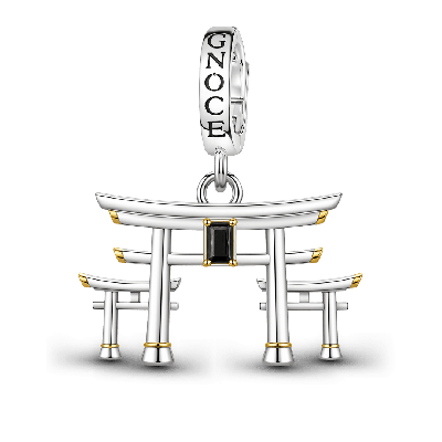Amuleto colgante japonés de cierre de puerta torii