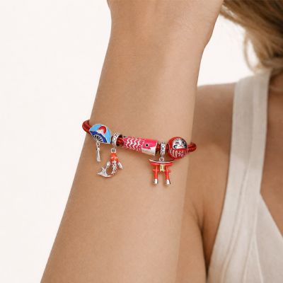 Pulsera de dijes de estilo japonés
