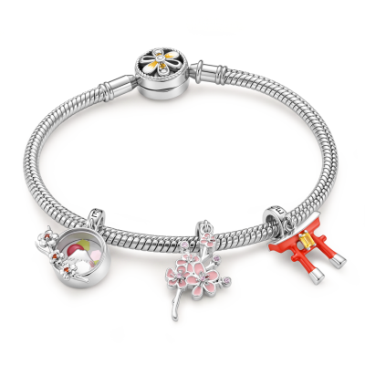 Pulsera de dijes japonesa multi-charm