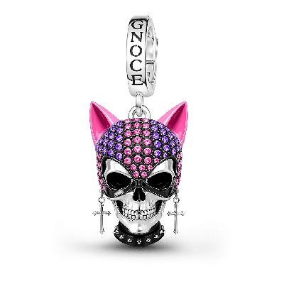 Amuleto de orejas de gato punk de Halloween