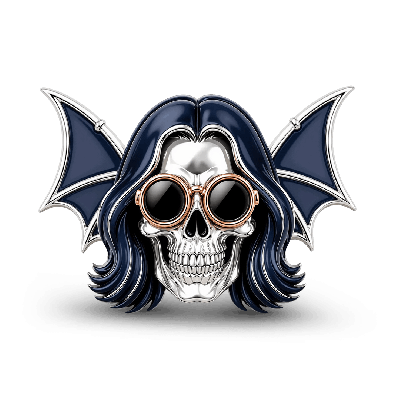 Cuenta de calavera de estrella punk de Halloween