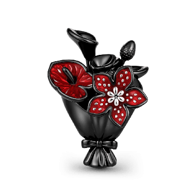Cuenta floral gótica rara